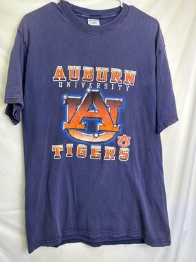 Jerzees Navy Auburn Tigers Graphic Short Sleeve Tee